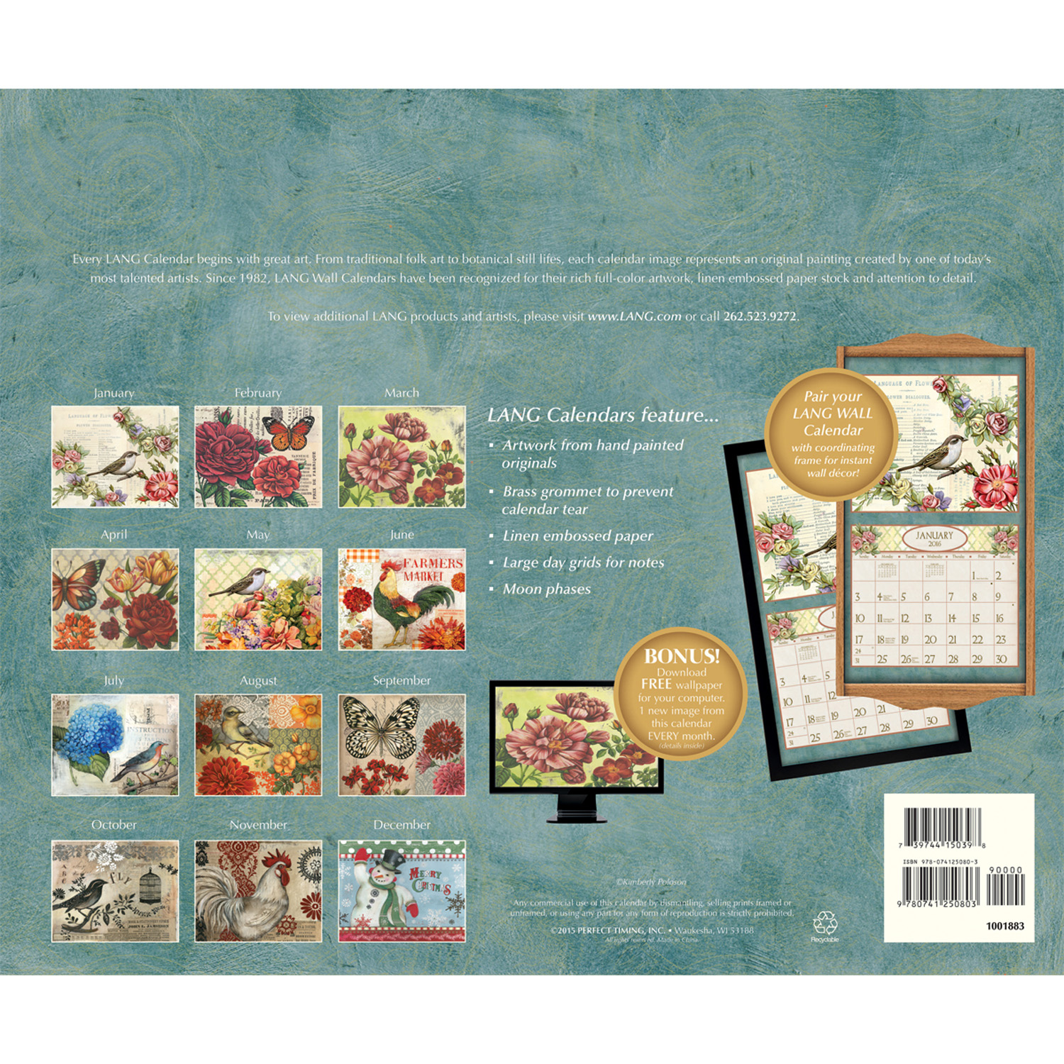 Lang Vintage Designs Wall Calendar 1001883 Architecture Americana