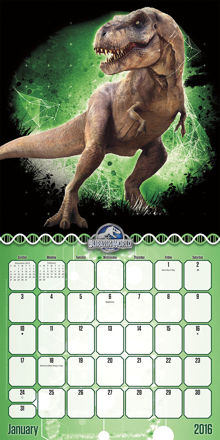 Jurassic World Calendar 2016 865047 TV Shows